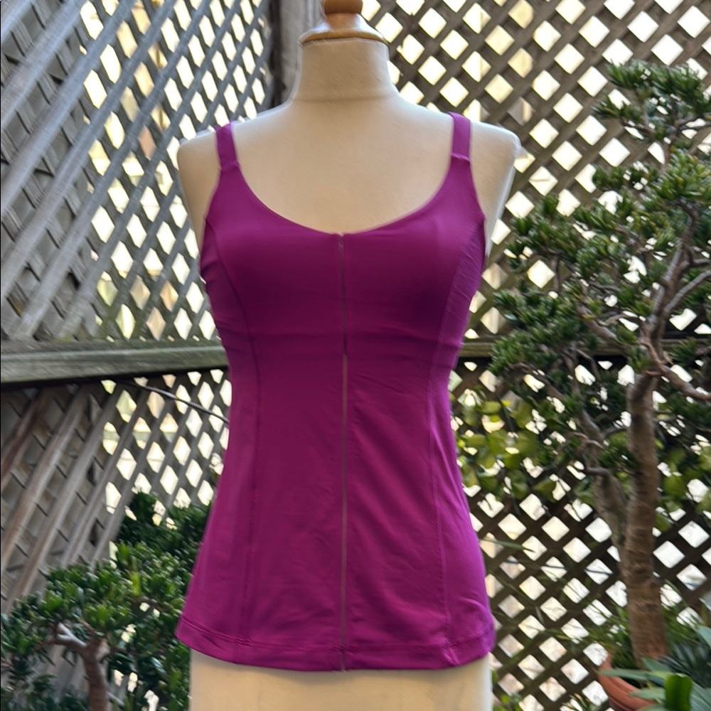 lululemon athletica Women's Magenta Zip-Front Tank Top
